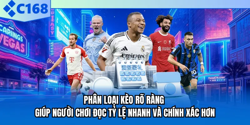 Phân loại kèo rõ ràng giúp người chơi đọc tỷ lệ nhanh và chính xác hơn